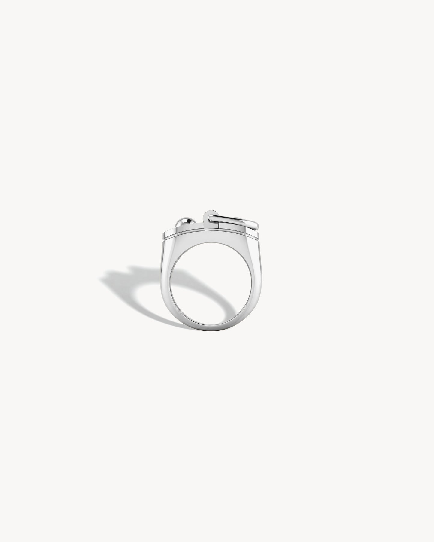 Bague Chevalière Rivet Petit Modèle - Argent