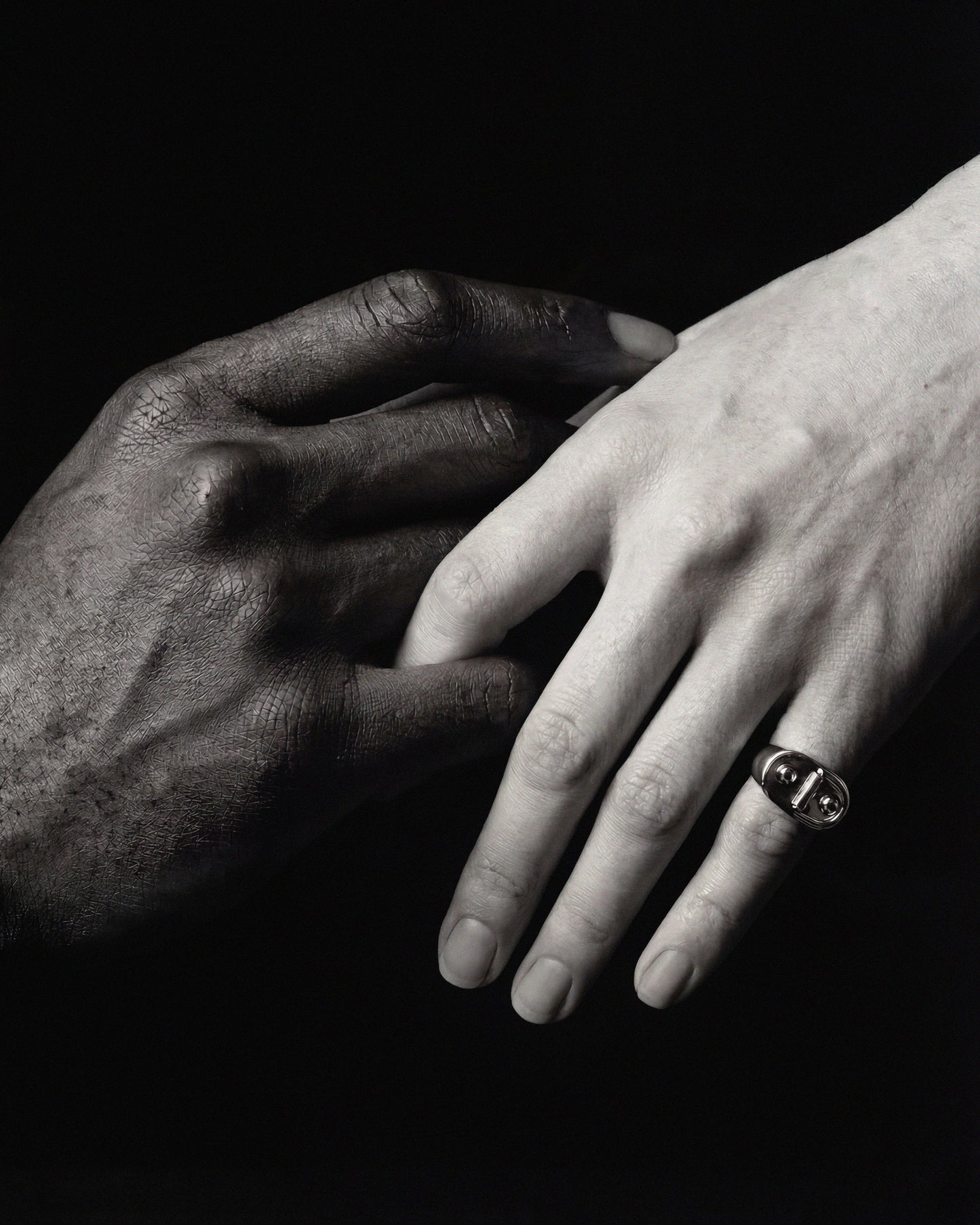 Bague Chevalière Rivet Petit Modèle - Argent