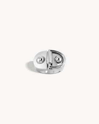 Bague Chevalière Rivet Grand Modèle - Argent