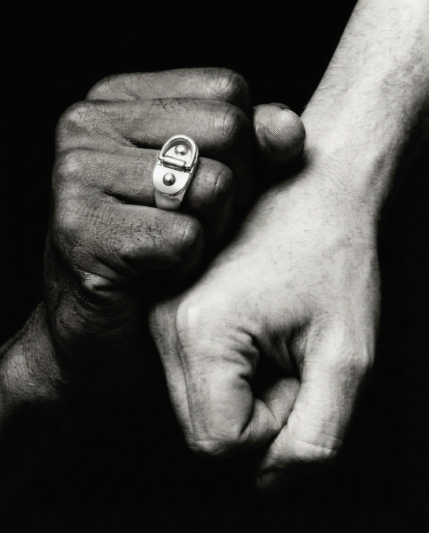 Bague Chevalière Rivet Grand Modèle - Argent