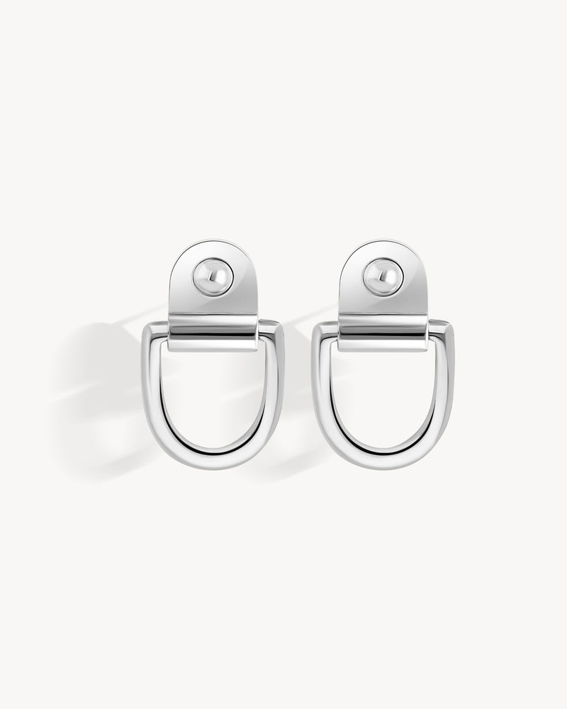 Rivet XL Earrings - Silver - Image 1