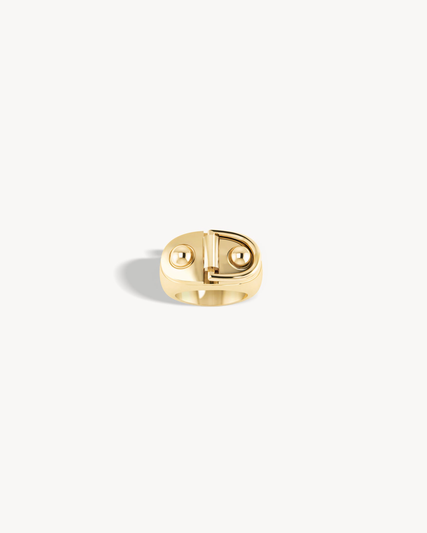 Bague Chevalière Rivet Petit Modèle - Or Jaune