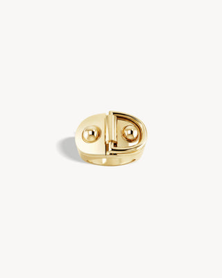 Bague Chevalière Rivet Grand Modèle - Or Jaune