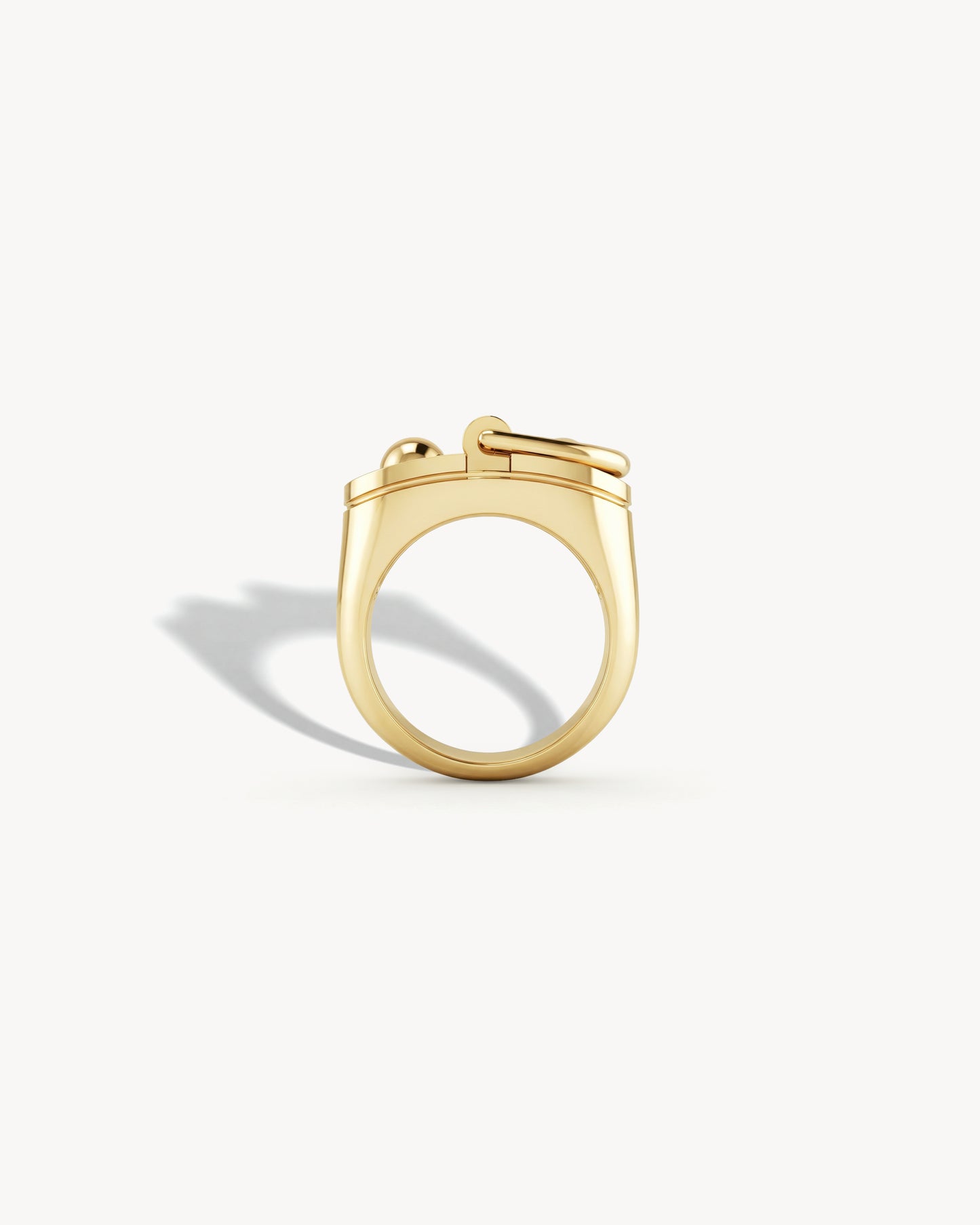 Bague Chevalière Rivet Grand Modèle - Or Jaune