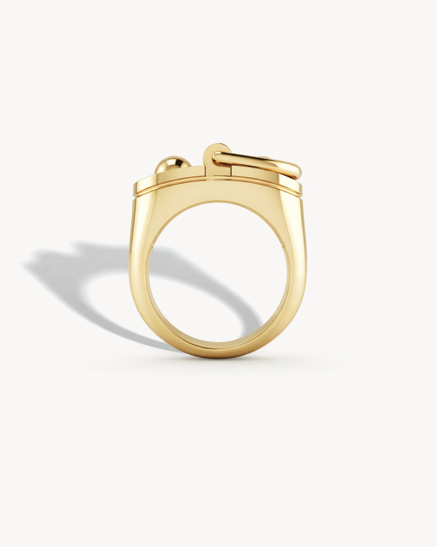 Bague Chevalière Rivet Grand Modèle - Or Jaune