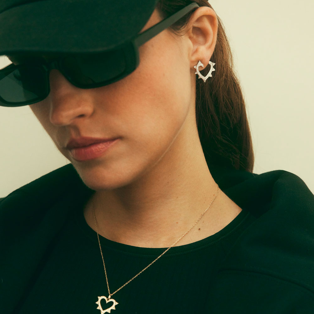 Collier Rockaway Cœur  - Or Jaune & Diamants