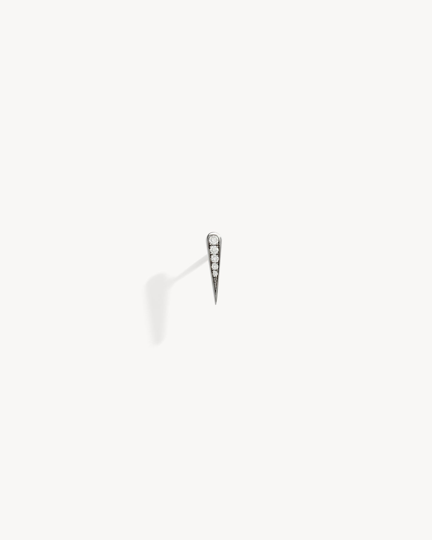 Anyway Drop Stud - Silver & Diamonds