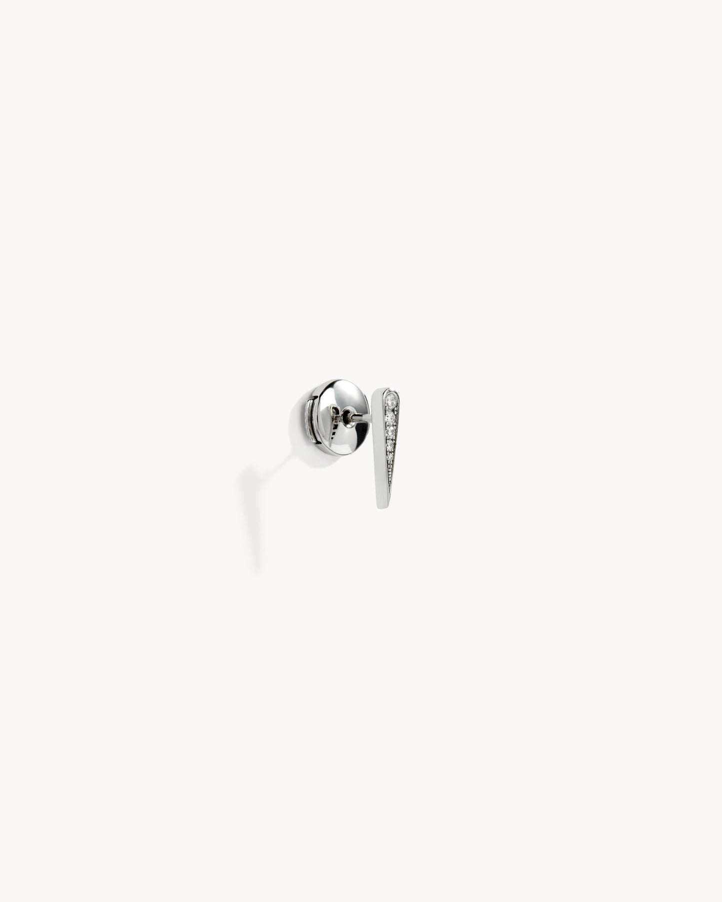 Anyway Drop Stud - Silver & Diamonds