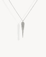 Stairway M Necklace - Silver & Diamonds