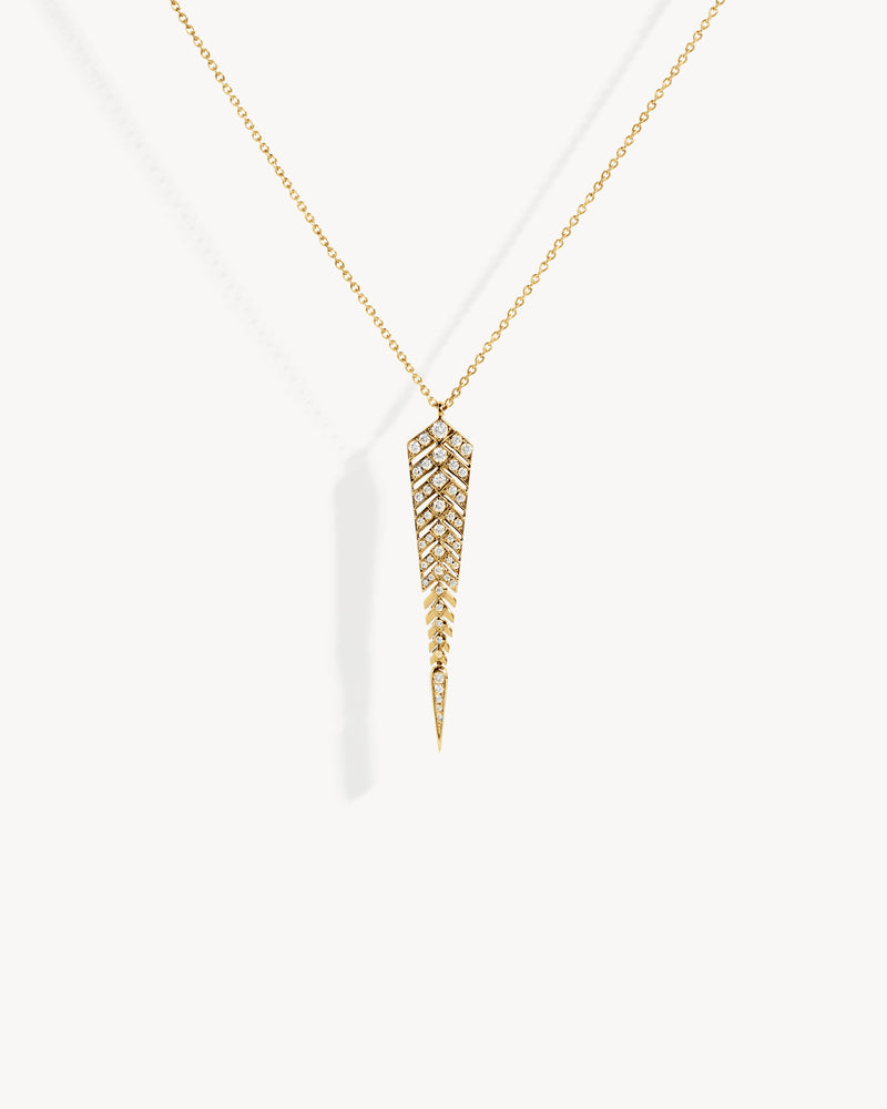 Stairway M Necklace - Yellow Gold & Diamonds - Image 1