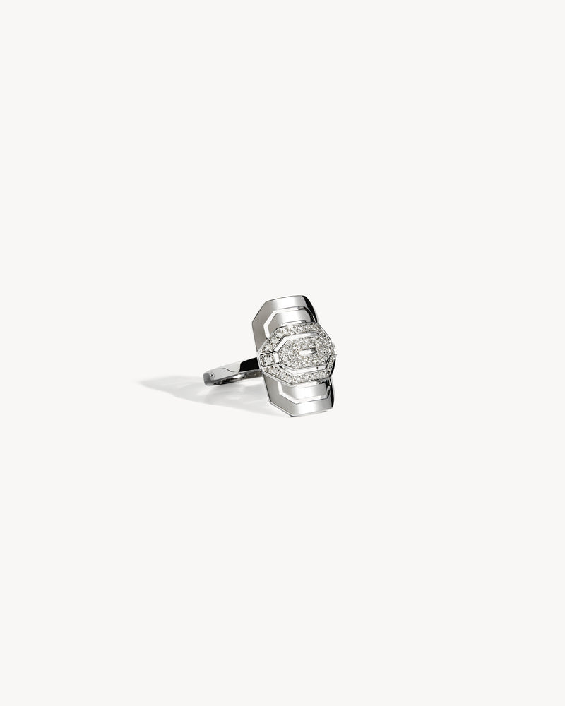 Bague Petite My Way Semi Pavée - Argent & Diamants - Image 3