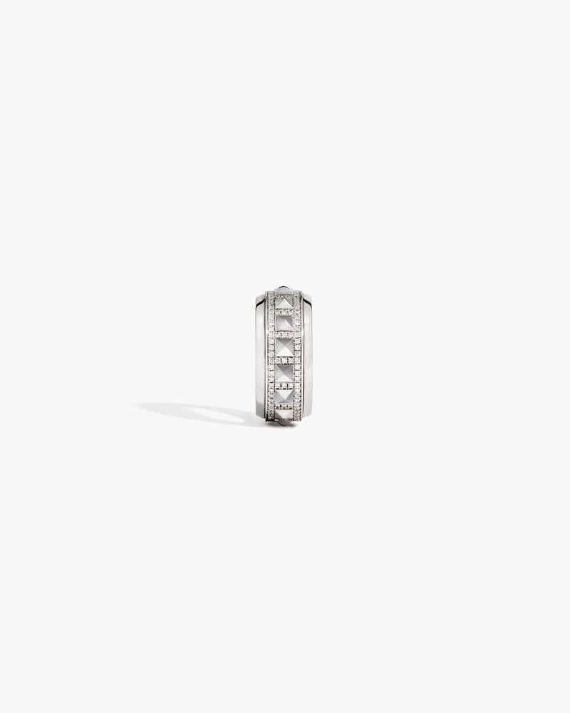 Bague Rockaway Spinner Semi Pavée - Argent & Diamants - Image 3