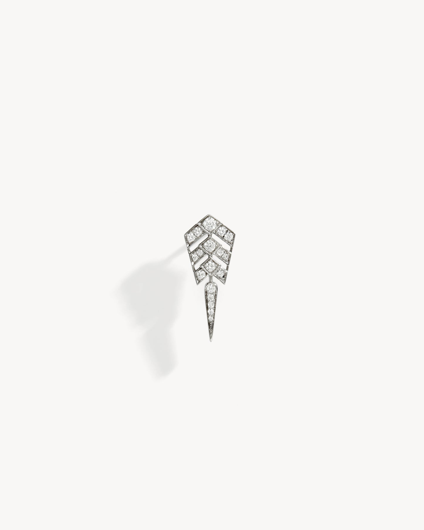 Boucle d'oreille Stairway S - Argent & Diamants