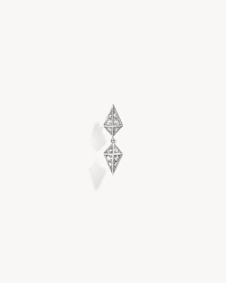 Rockaway Earring - Silver & Diamonds