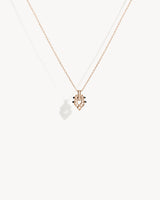 Collier Spike - Or Rose, Agates Noires & Diamants