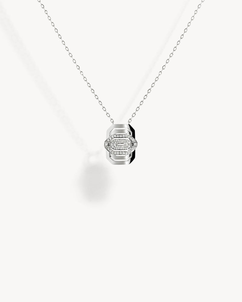 Collier Petite My Way Semi Pavé - Argent & Diamants - Image 1