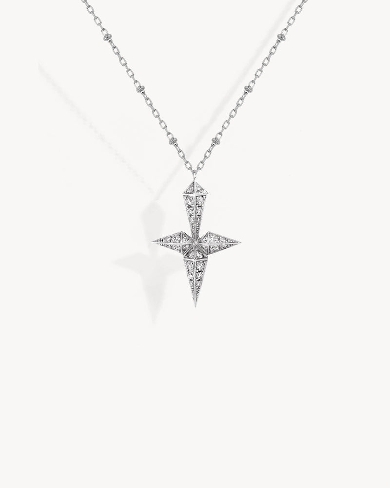 Collier Rockaway Croix - Argent & Diamants - Image 1