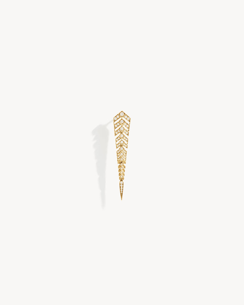 Boucle d'oreille Stairway M  - Or jaune & Diamants - Image 1