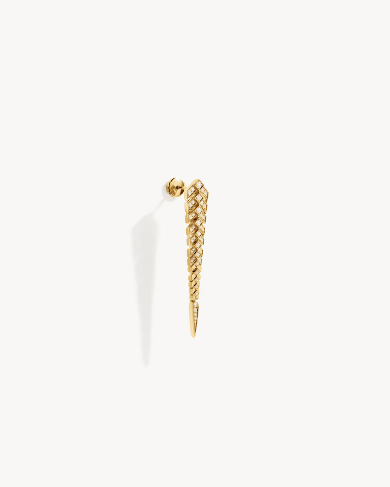 Boucle d'oreille Stairway M  - Or jaune & Diamants - Image 3