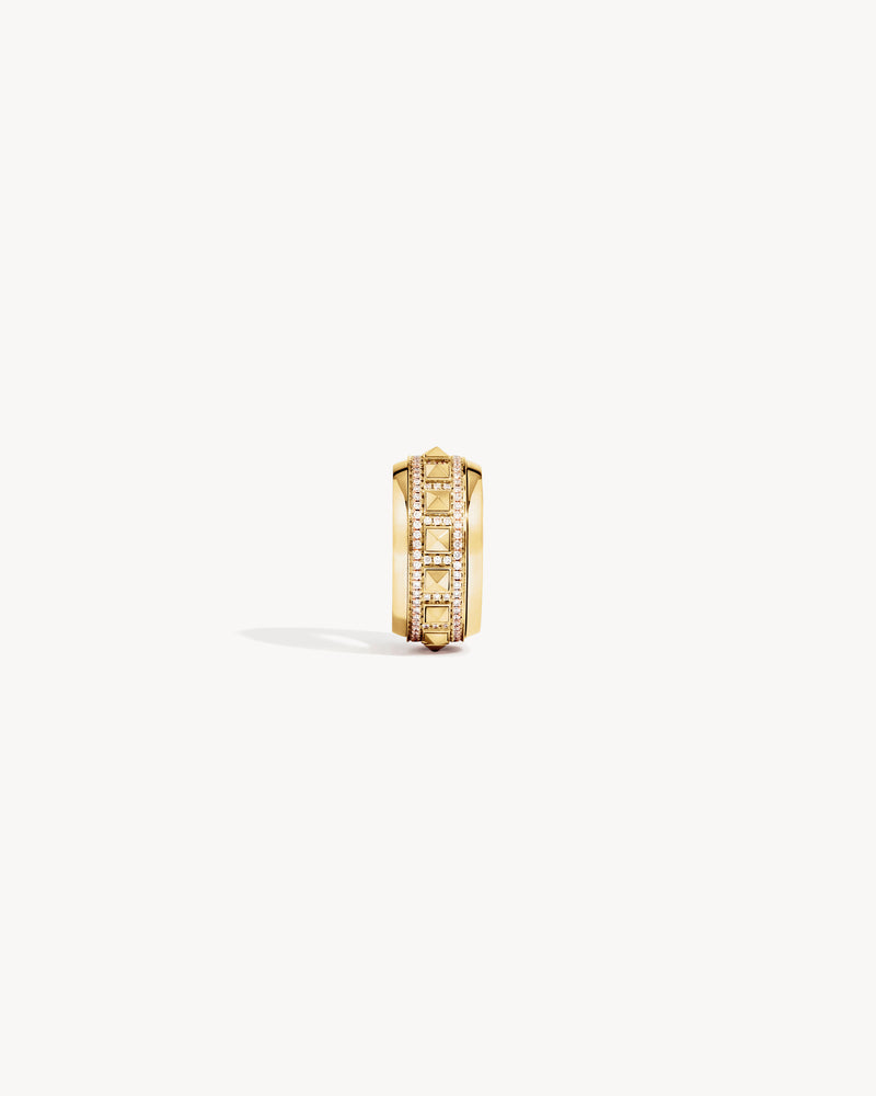 Bague Rockaway Spinner Semi Pavée - Or jaune & Diamants - Image 2