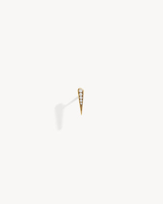 Anyway Drop Stud - Yellow Gold & Diamonds