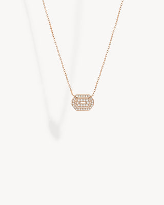 Mini My Way Necklace - Pink Gold & Diamonds